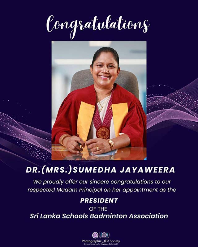 President of the Sri Lanka Schools Badminton Association